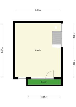 Floorplan - Mathenesserweg 127A04V, 3027 HM Rotterdam